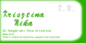 krisztina mika business card